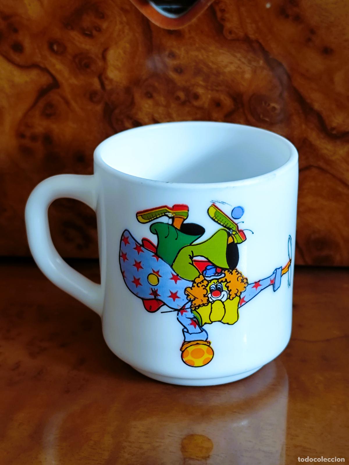 Vintage: Taza ARCOPAL PAYASO de los A&Ntilde;OS 80