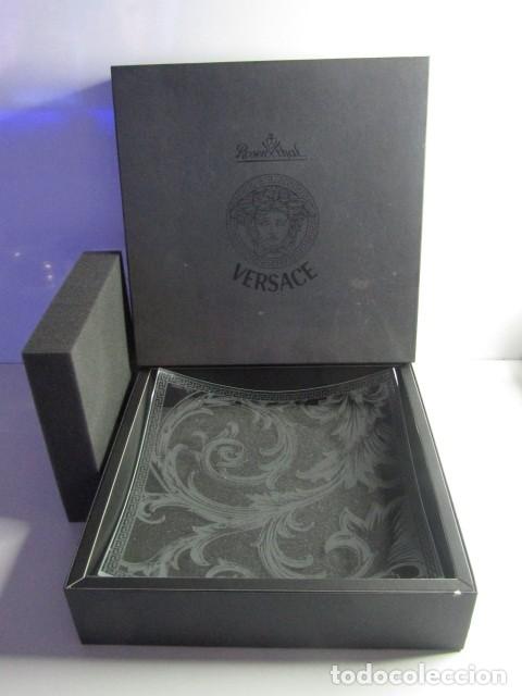 Vintage: PRECIOSA BANDEJA PLATO DE CENTRO CRISTAL ROSHENTAL VERSACE CON SU CAJA - 30 CM