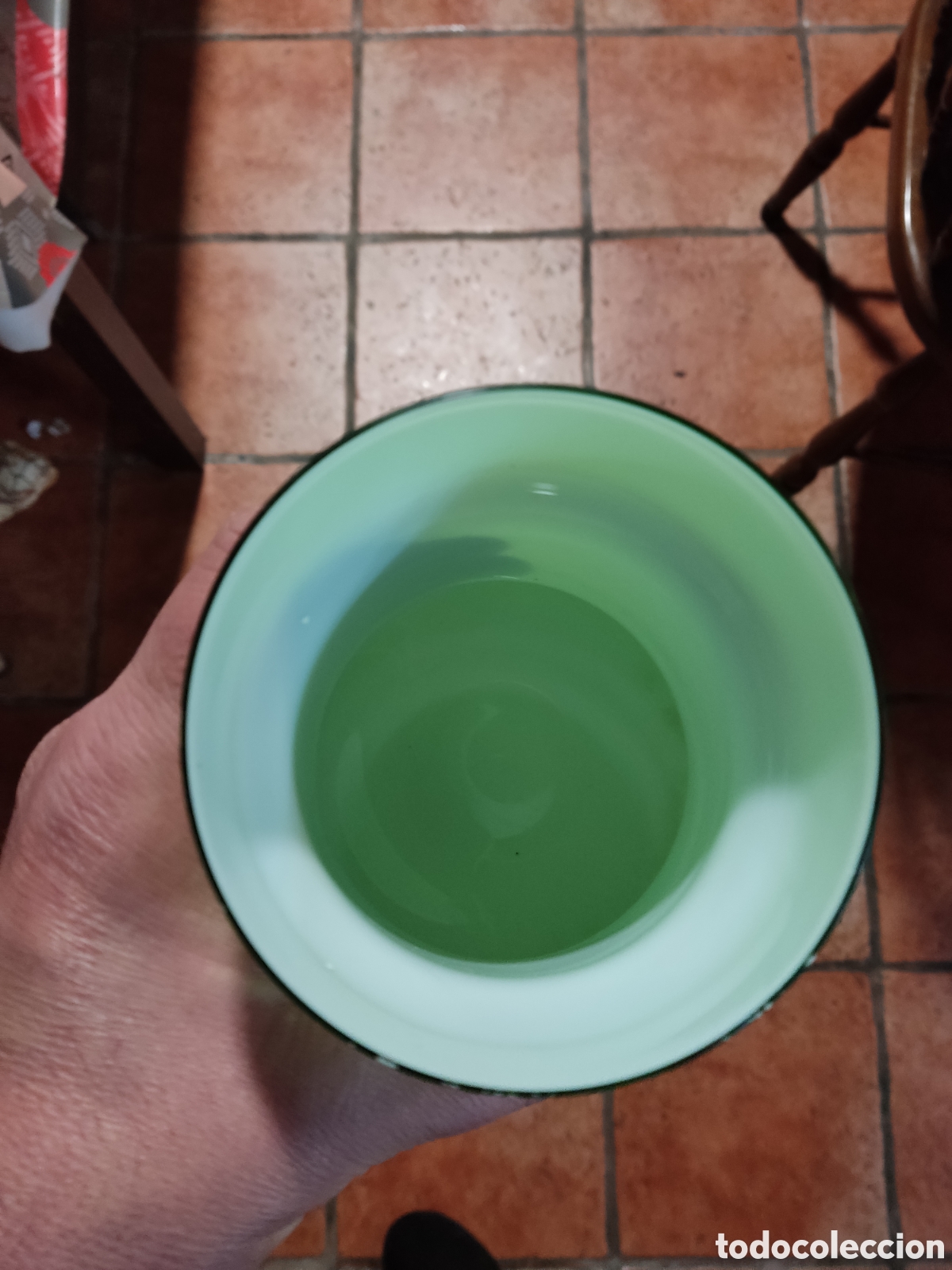 Vintage: Jarr&oacute;n opalina verde - Foto 3