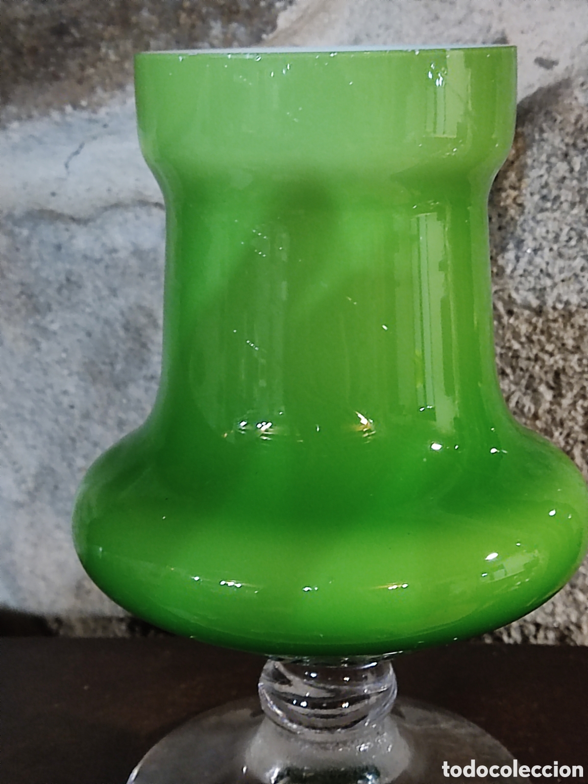 Vintage: Jarr&oacute;n opalina verde - Foto 7