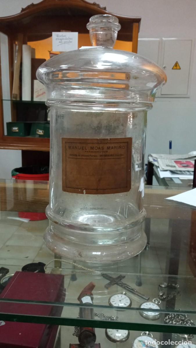 Vintage: ALBARELO ANTIGUO DE CRISTAL - Foto 1