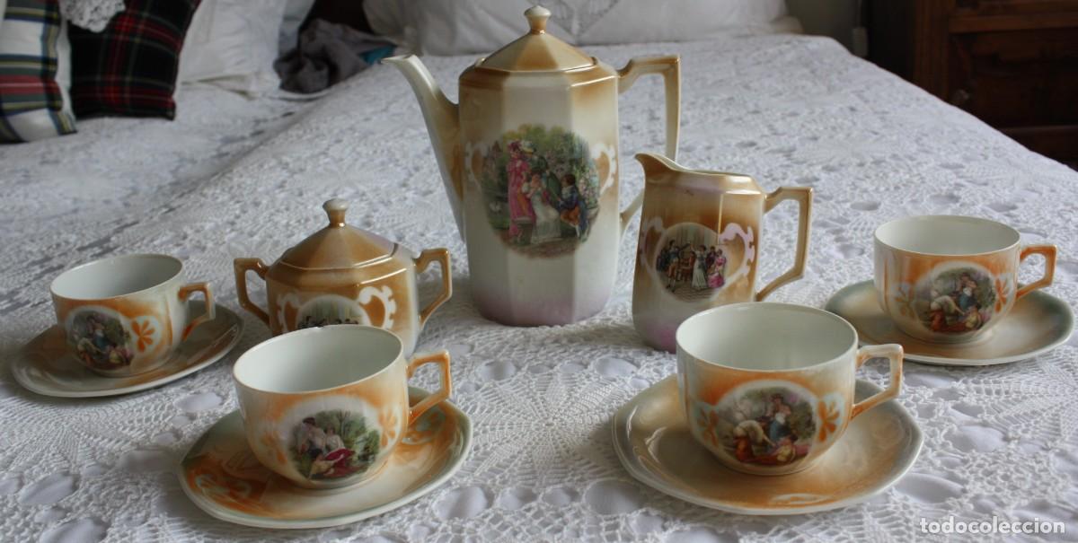 Vintage: JUEGO DE CAFE PORCELANA ANTIGUA