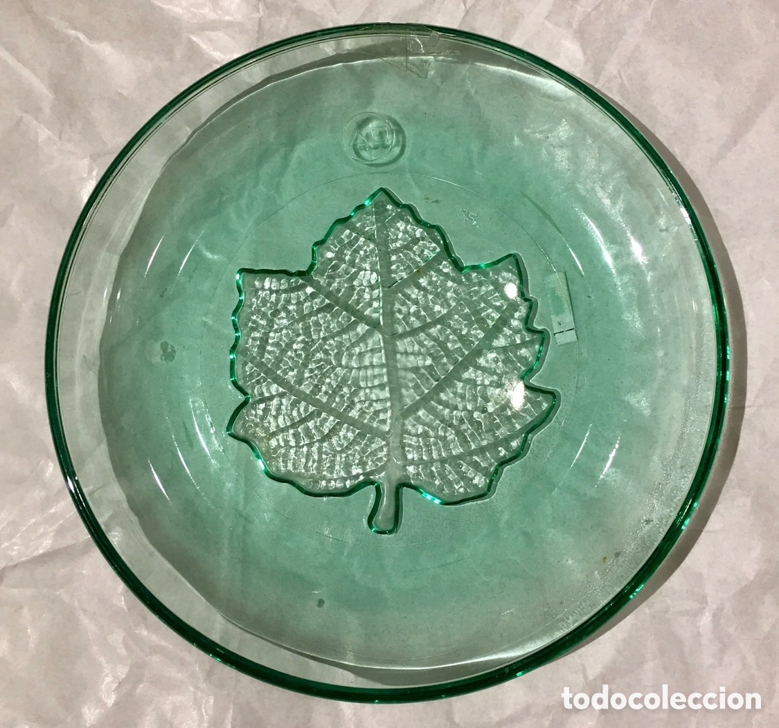 Vintage: Plato decorativo. Vidrio. CAM. Caja de Ahorros de Alicante y Murcia. A&ntilde;os 80.