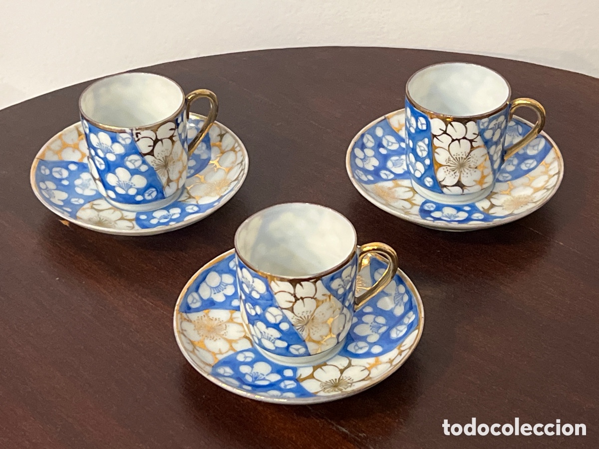 Vintage: TAZAS COLECCI&Oacute;N PORCELANA JAPONESA
