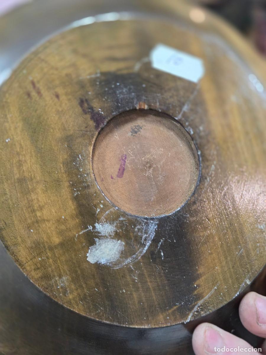 Vintage: plato antiguo de madera - Foto 4