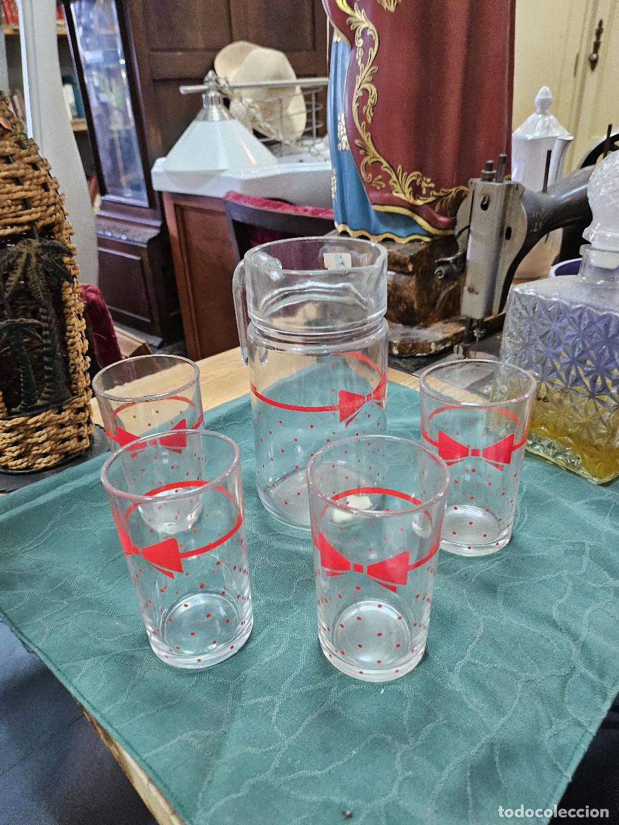 Vintage: jarra con vaso de cristal - Foto 1