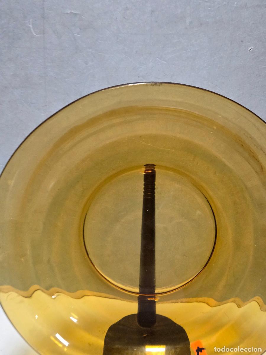 Vintage: ensaladera de cristal marron - Foto 2