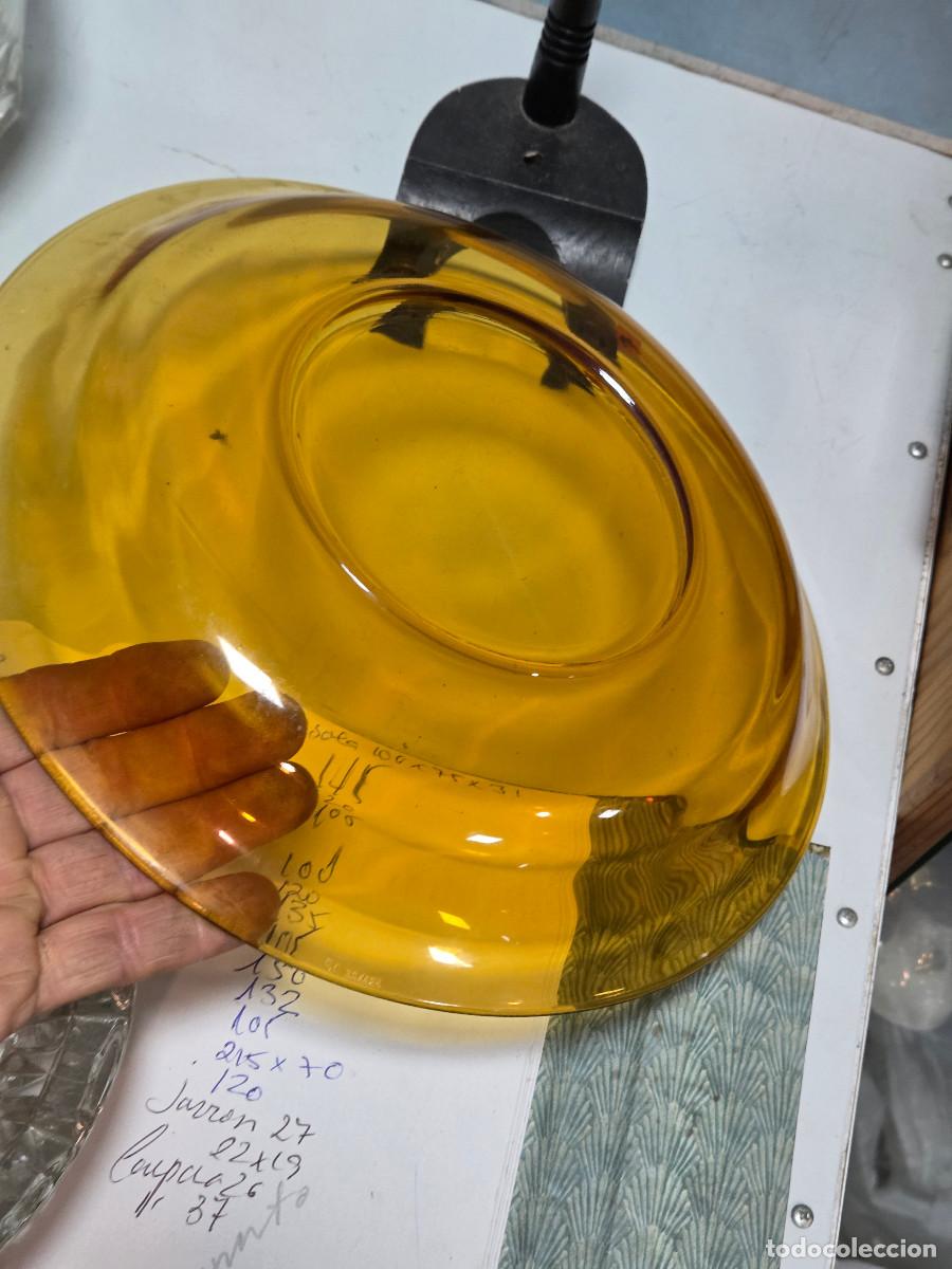 Vintage: ensaladera de cristal marron - Foto 3