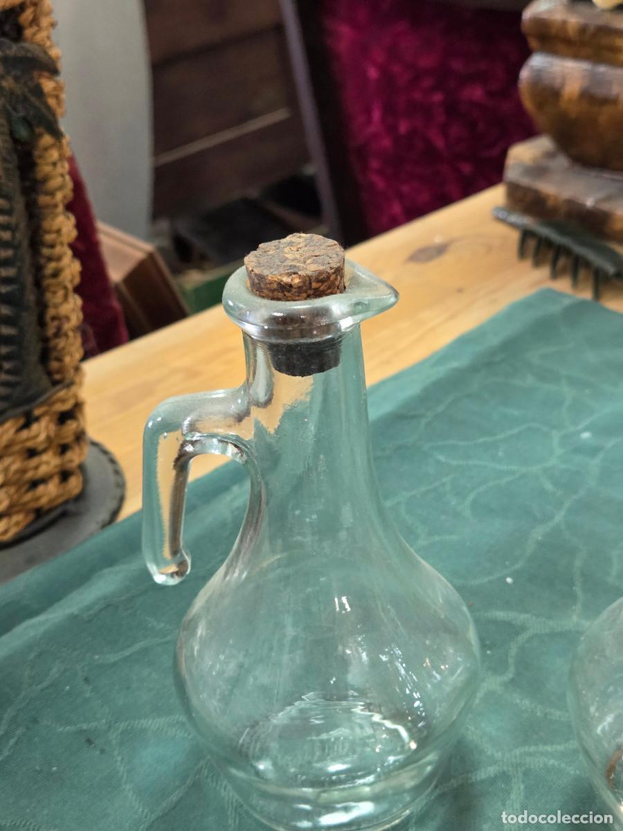 Vintage: aceitera y vinagrera de cristal - Foto 4