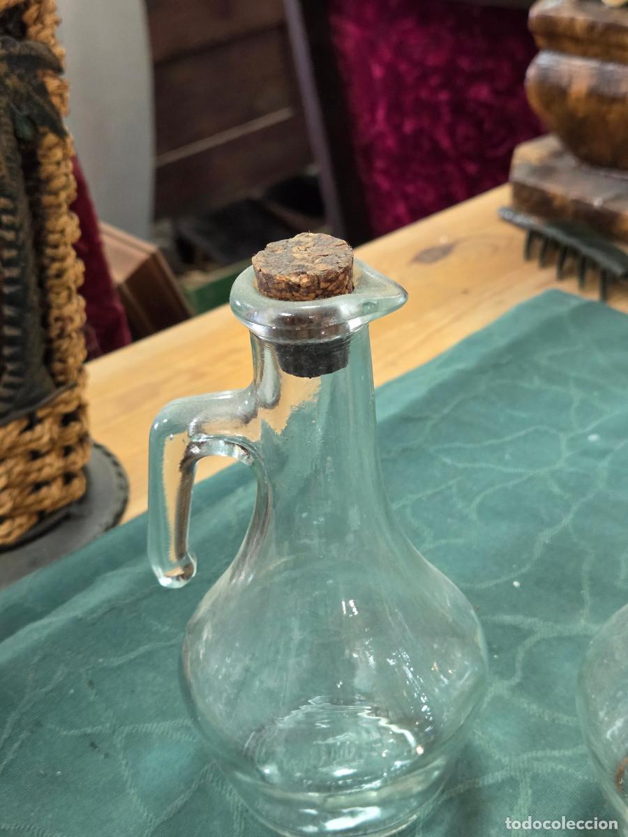 Vintage: aceitera y vinagrera de cristal - Foto 5