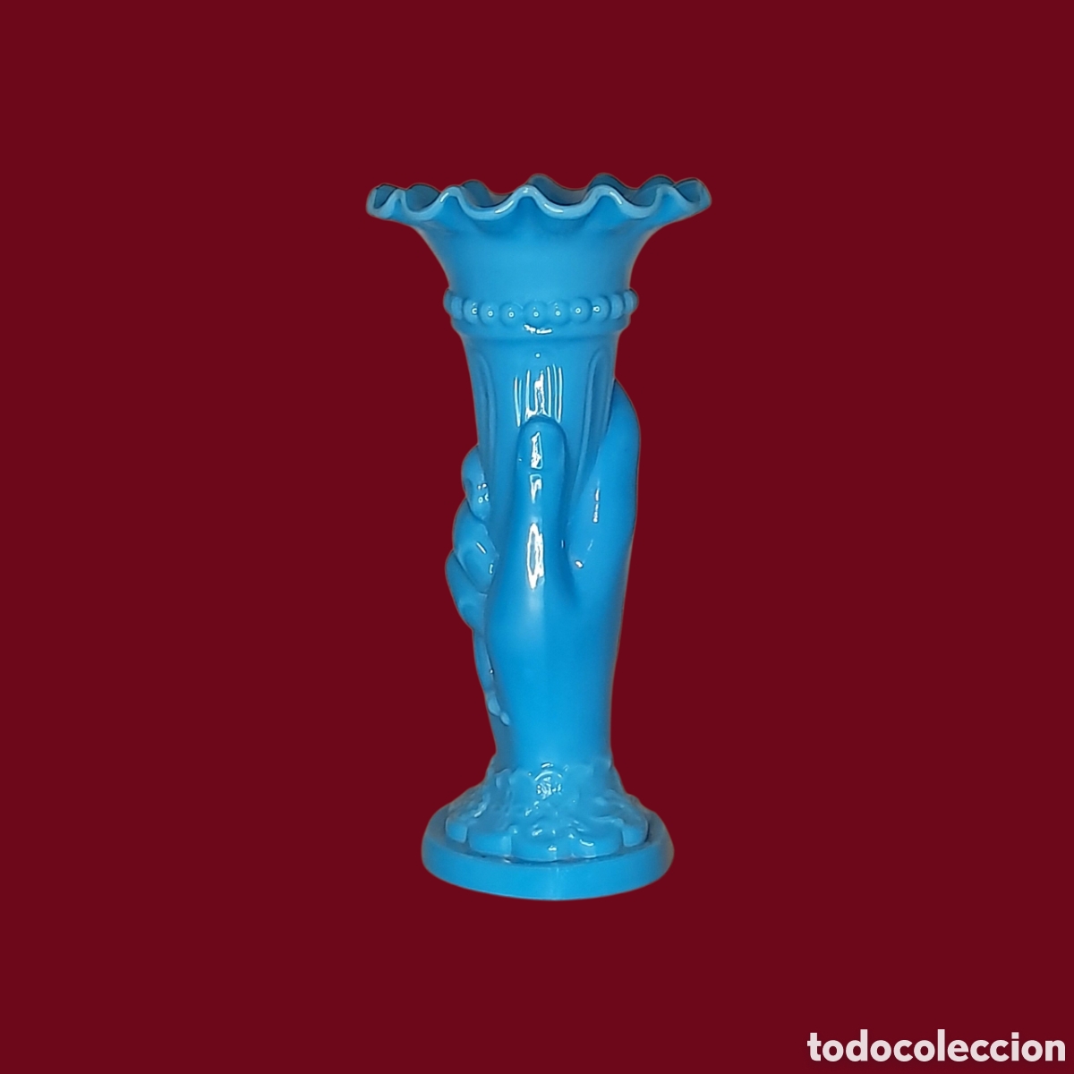 Vintage: Florero vintage de opalina. - Foto 4
