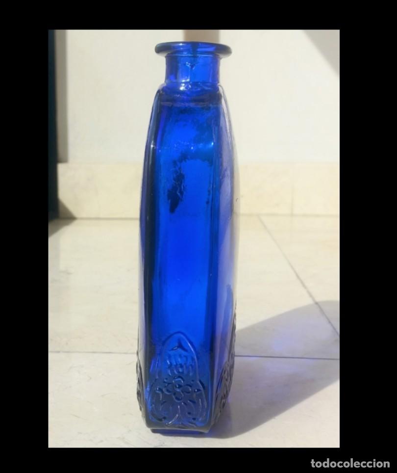 Vintage: Botella azul cobalto 21cm - Foto 4