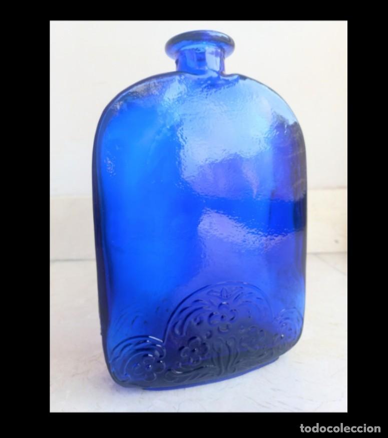 Vintage: Botella azul cobalto 21cm - Foto 5