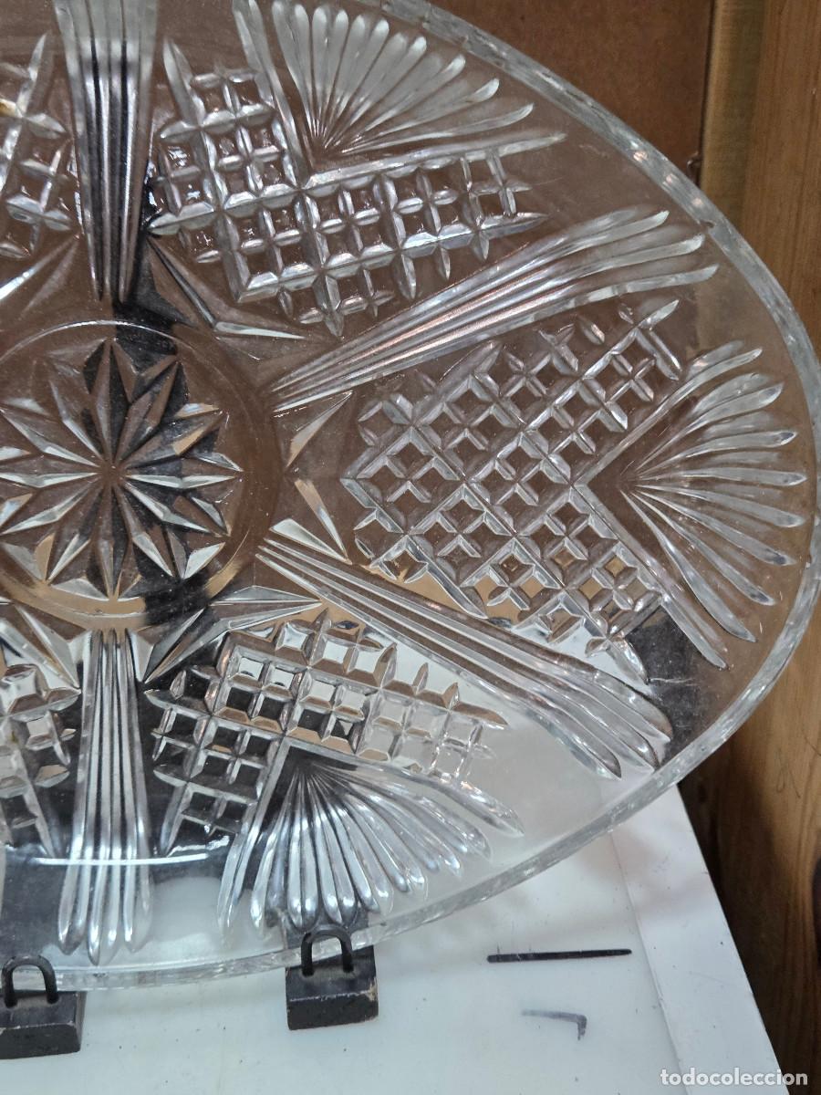 Vintage: bandeja de cristal grande - Foto 4