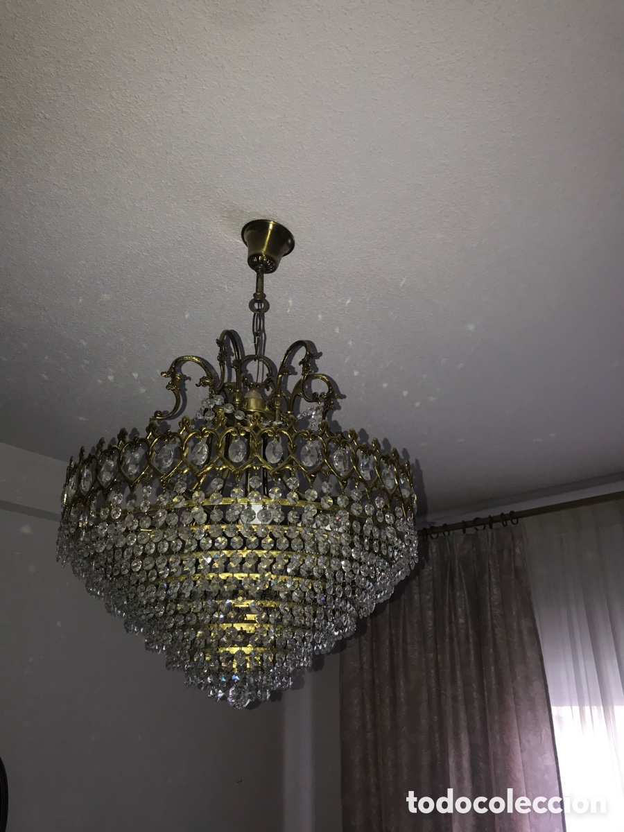 Vintage: L&aacute;mpara de cristal de roca - Foto 5