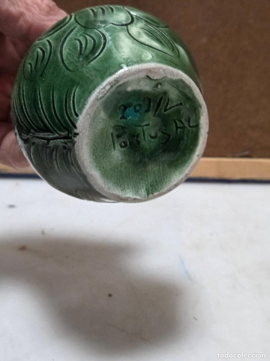 Vintage: jarron de ceramica verde - Foto 3