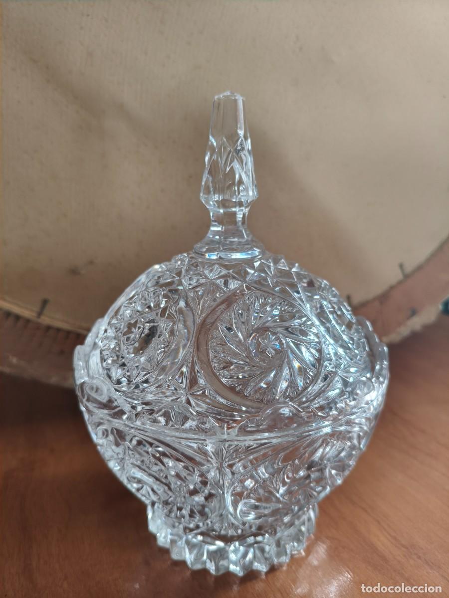 Vintage: Antigua Bombonera de Cristal al Plomo Tallado - Alta Sonoridad - Estado Impecable
