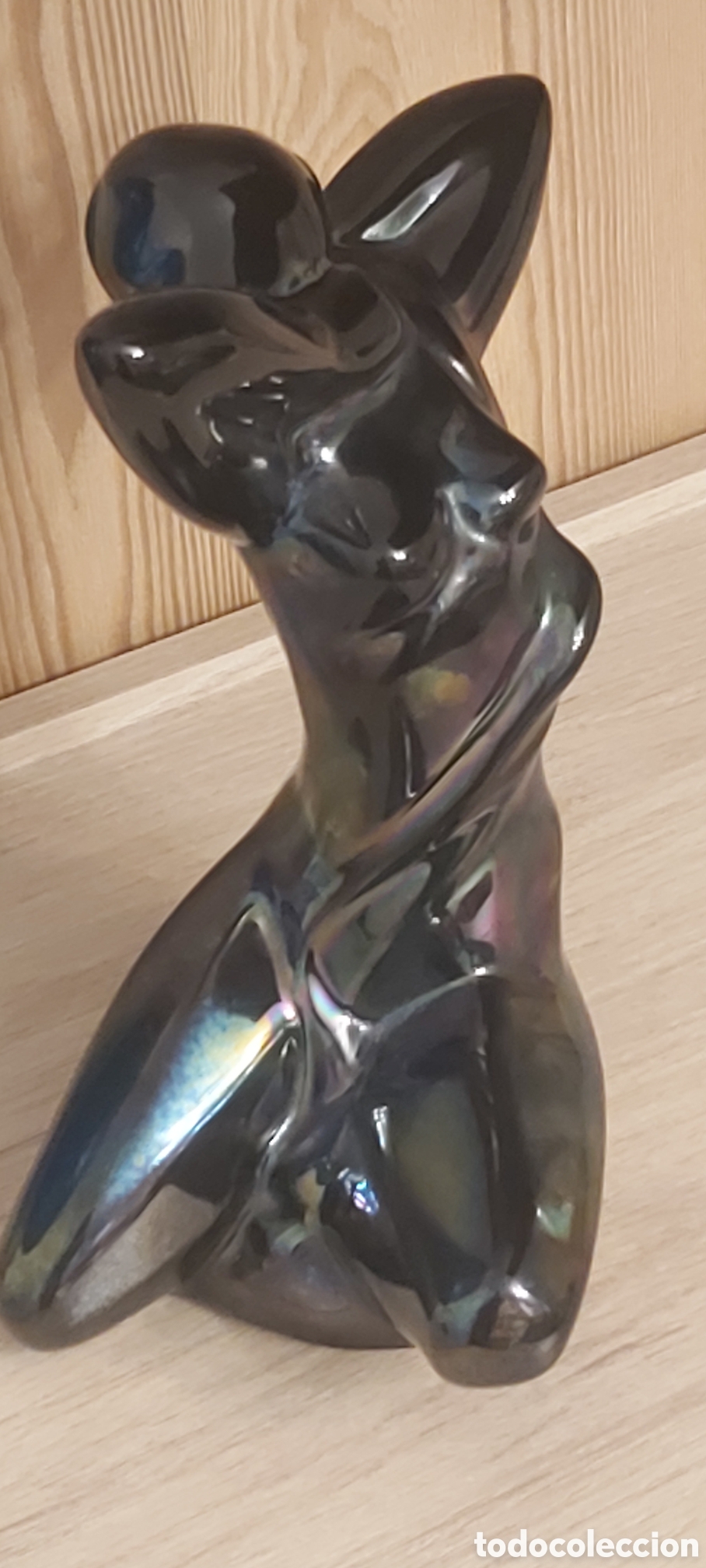 Vintage: Escultura ceramica iridiscente Martin Consuegra