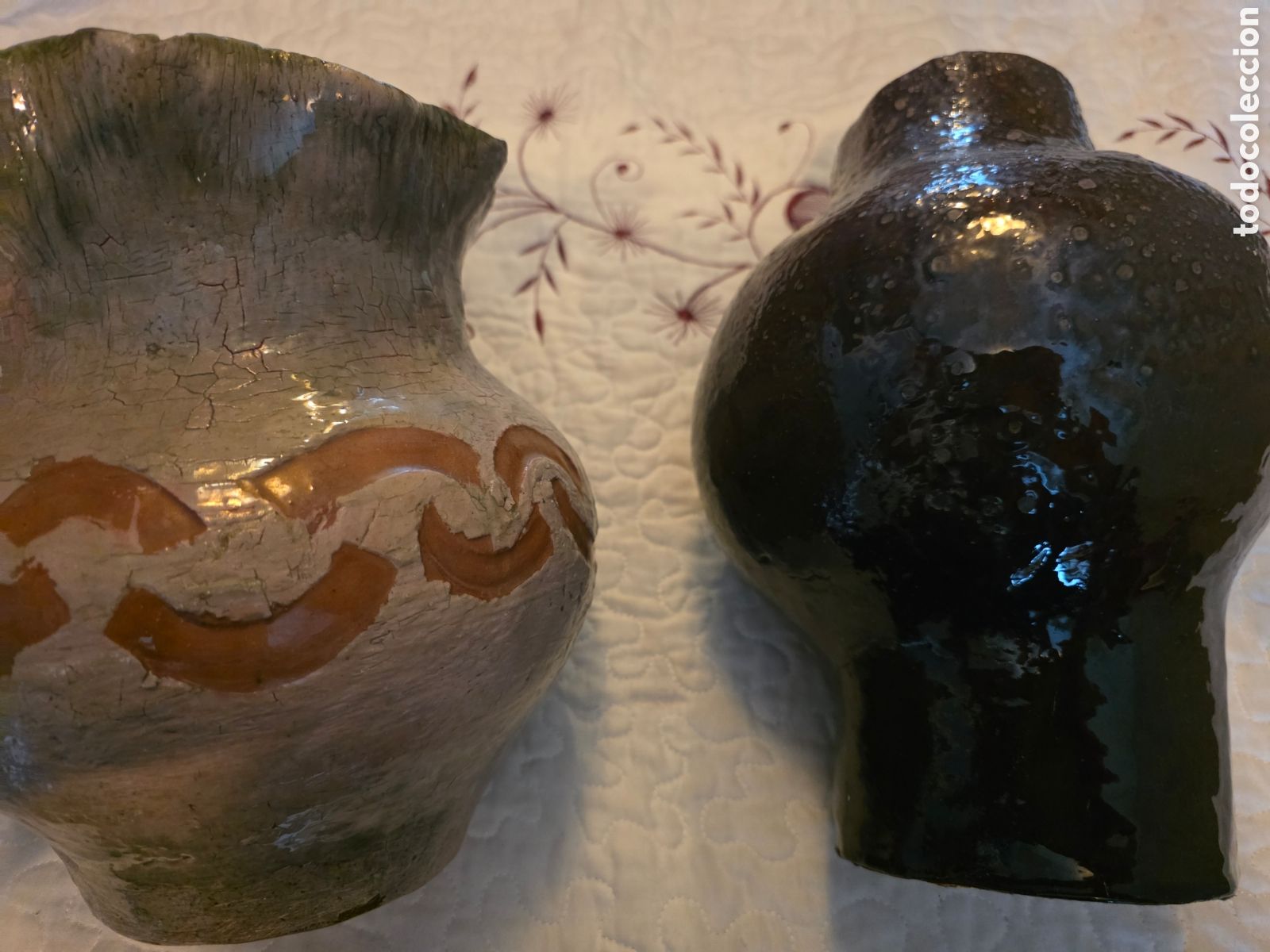 Vintage: JARRONES DE BARRO..HECHOS ARTESANALMENTE