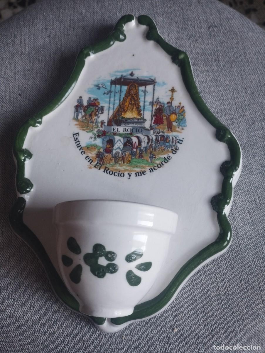 Vintage: Benditera del Roc&iacute;o de cer&aacute;mica a estrenar