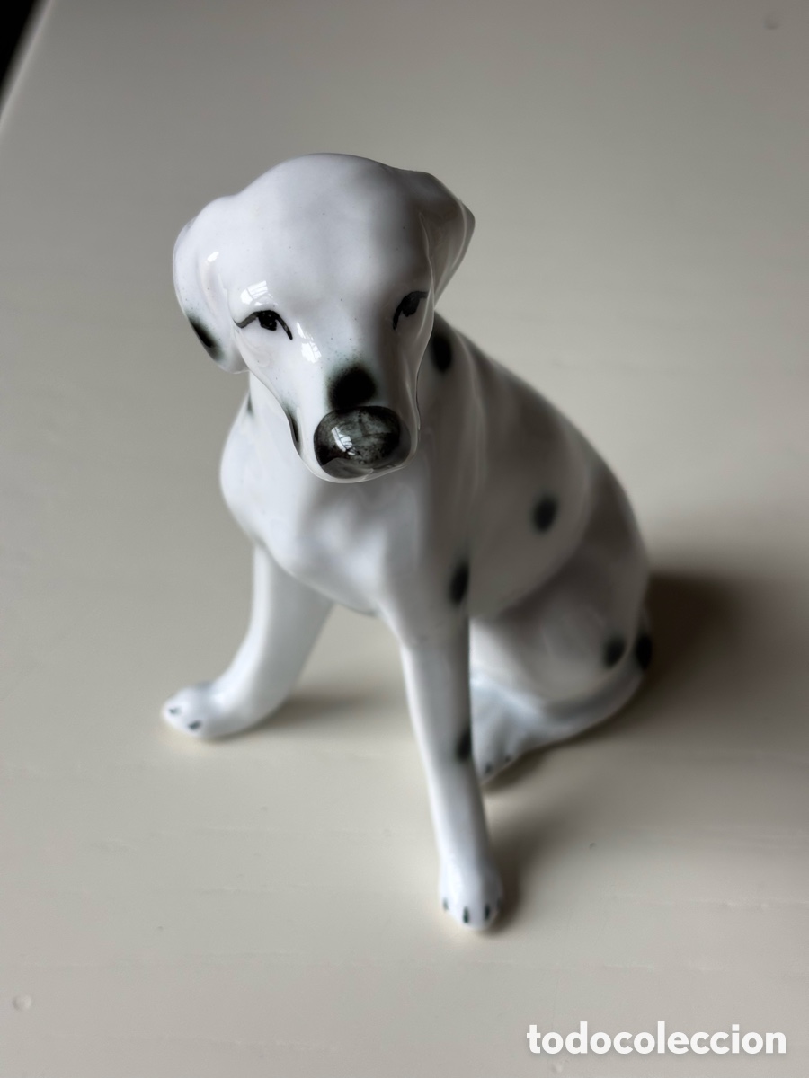 Vintage: Figura Perro d&aacute;lmata porcelana