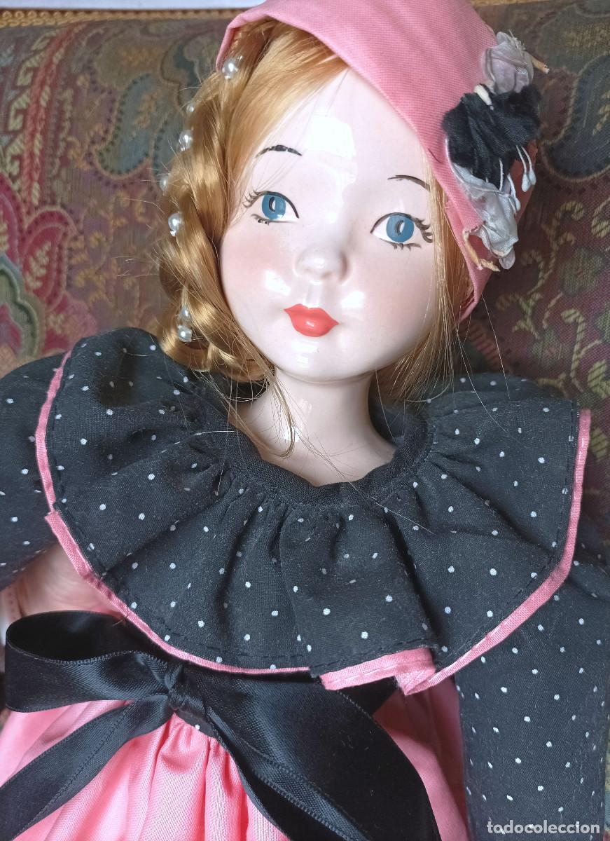 Vintage: MU&Ntilde;ECA DE PORCELANA CASA FANAS (ZARAGOZA CASA YA DESAPARECIDA) Alta: 48 cm