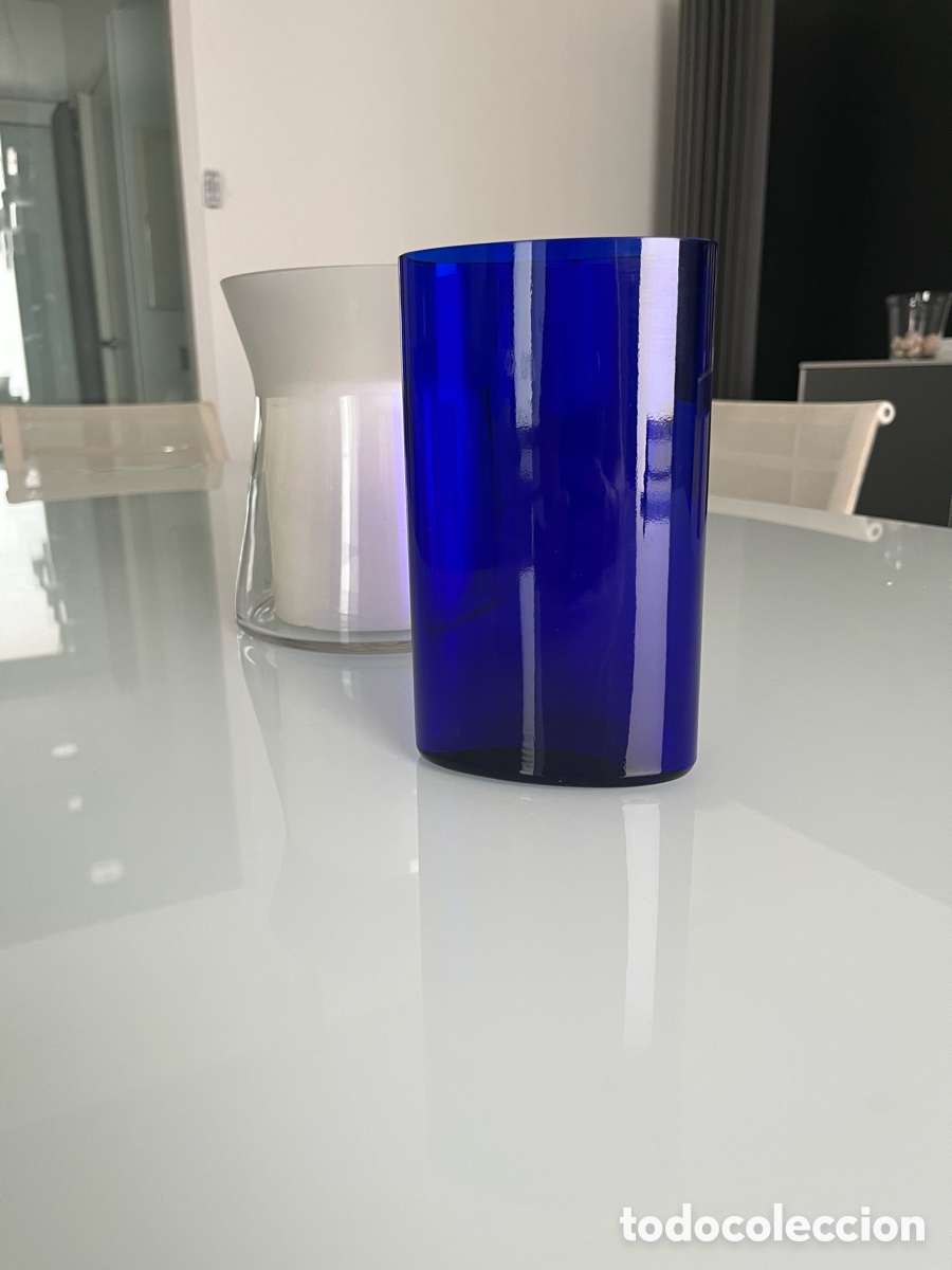 Vintage: Jarr&oacute;n cristal azul Klein