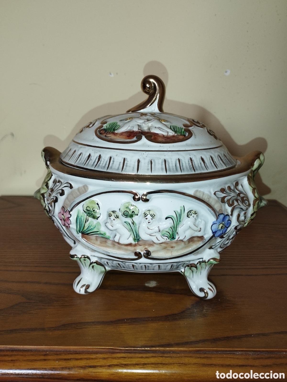 Vintage: Bombonera de porcelana Alcobaca Portugal