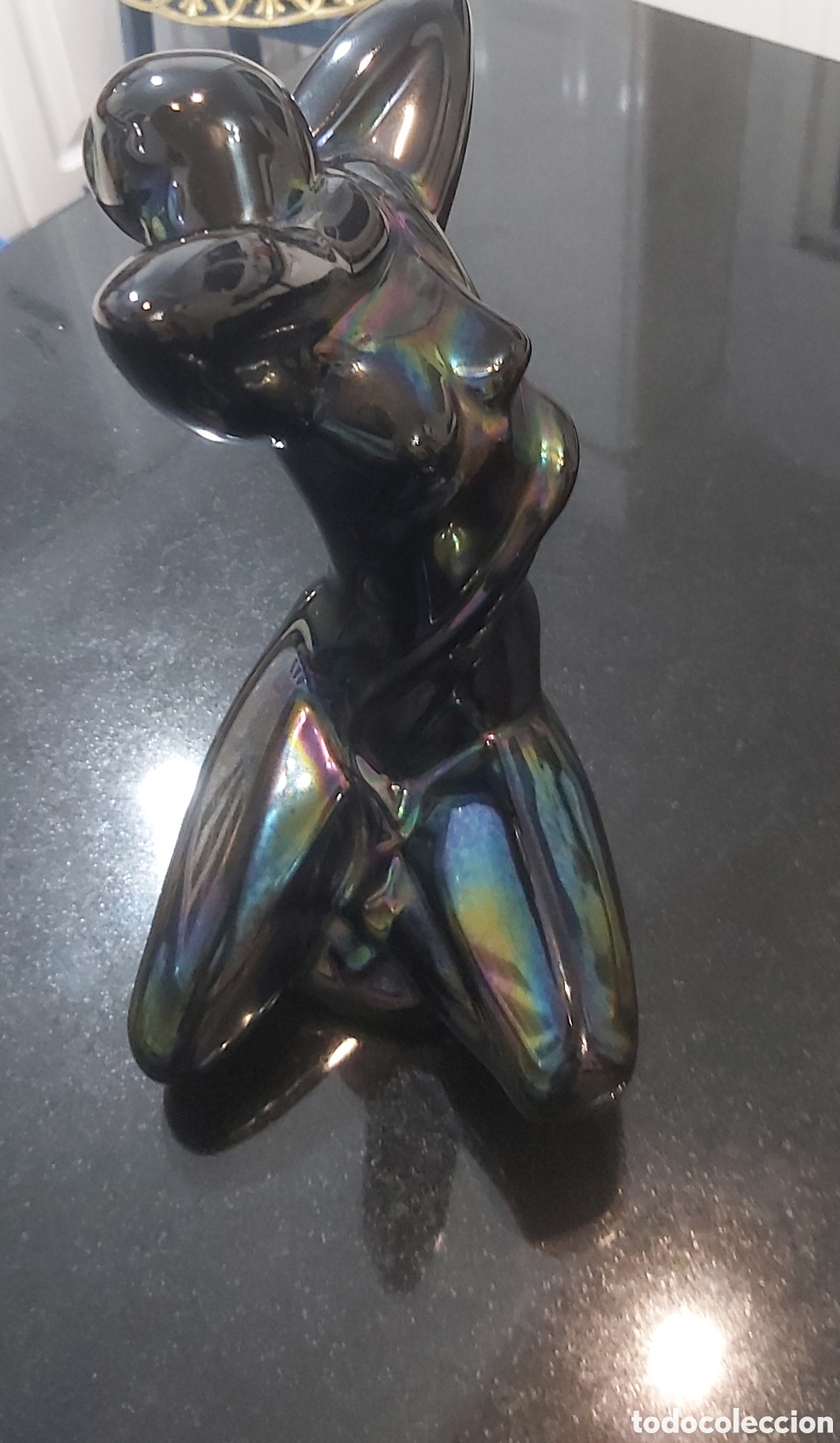 Vintage: Escultura ceramica iridiscente Martin Consuegra