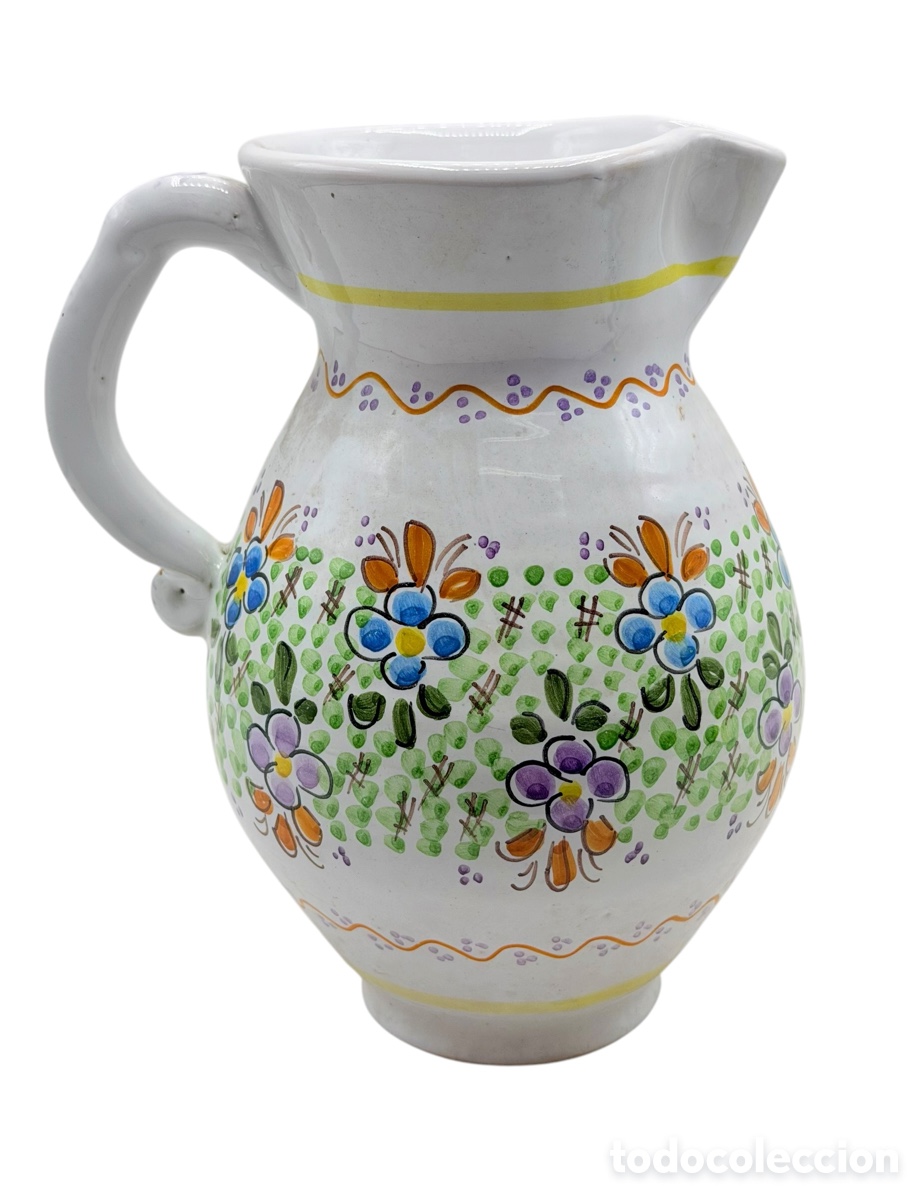 Vintage: Antigua Jarra de Cer&aacute;mica Pintada