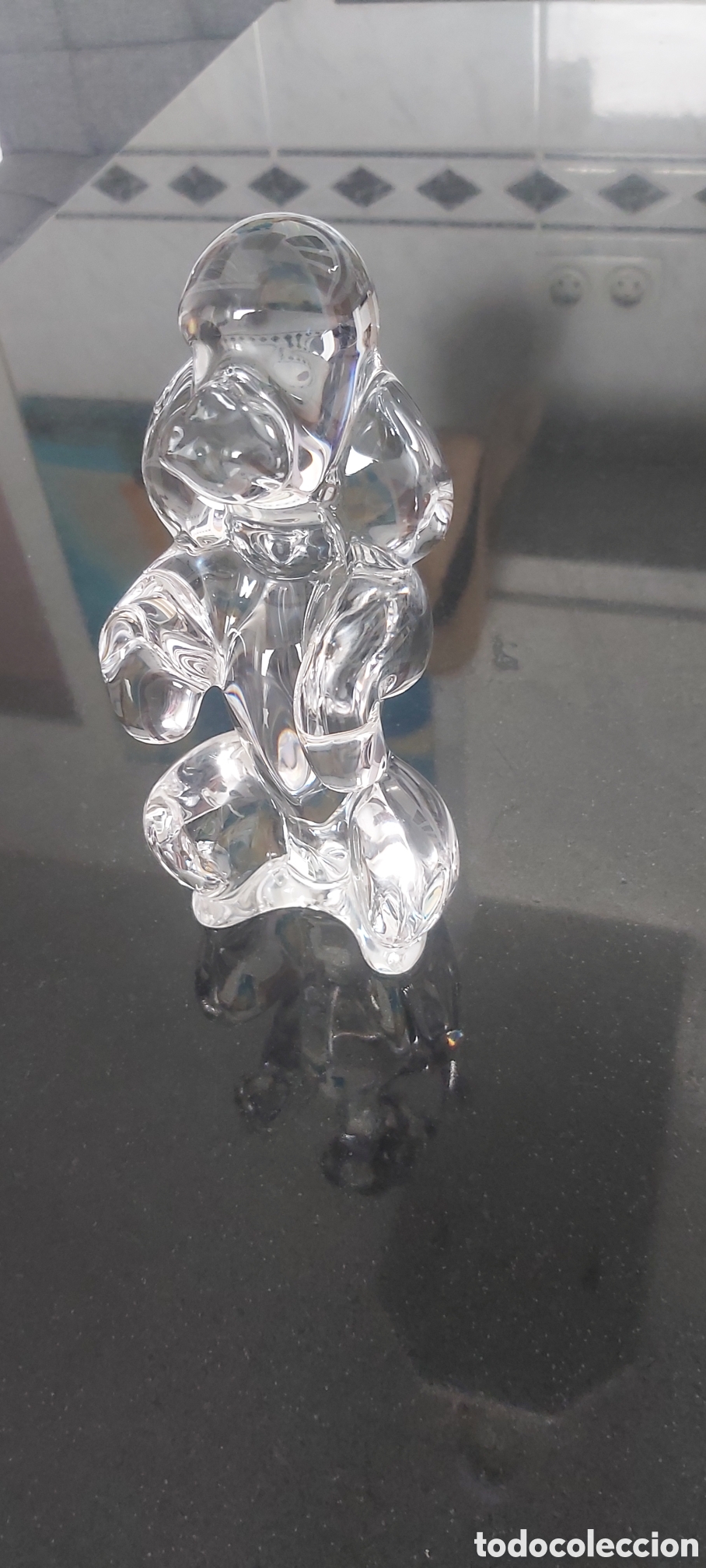 Vintage: Figura 19.5cm de Cristal de S&egrave;vres - Francia - Firmada (19,5 cm)