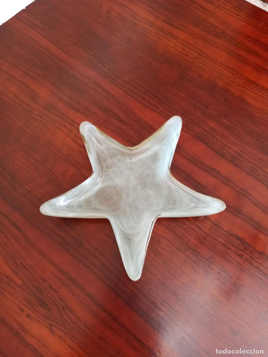 Vintage: CENICERO CRISTAL ESTRELLA DE MAR MEDIDAS 27 CENT&Iacute;METROS DE PUNTA A PUNTA