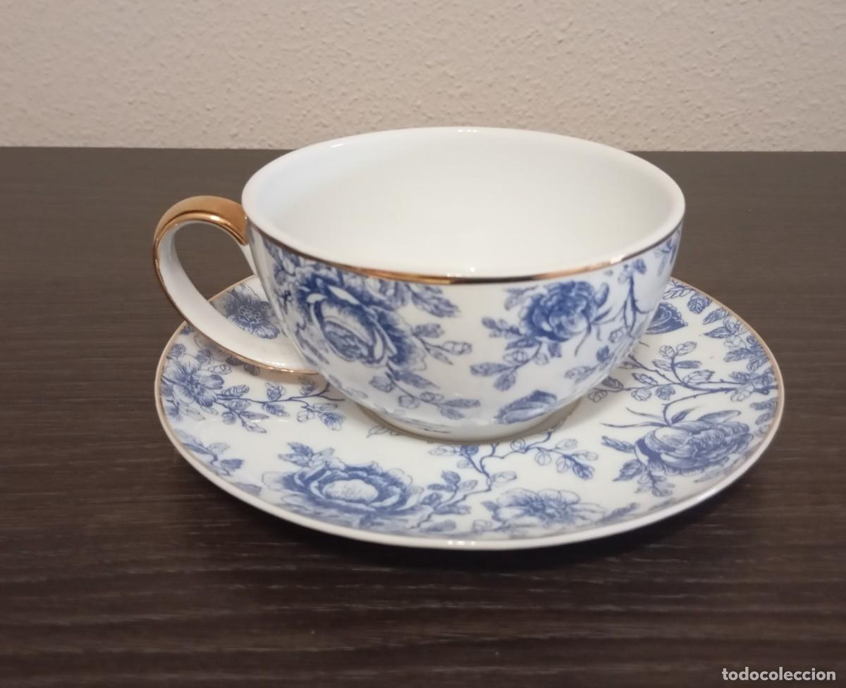 Vintage: ELEGANTE JUEGO DE TAZA+PLATILLO DE PORCELANA FINA LEONARDO COLLECTION, VINTAGE DE LOS A&Ntilde;OS 80-90