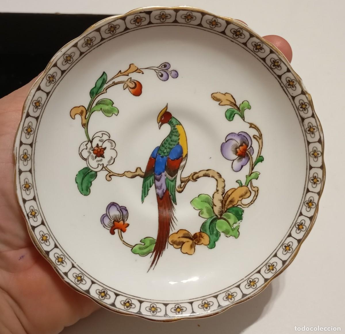 Vintage: PLATILLO DE T&Eacute; DE PORCELANA FINA DE LA MARCA TUSCAN CHINA, VINTAGE DE LOS A&Ntilde;OS 50-60