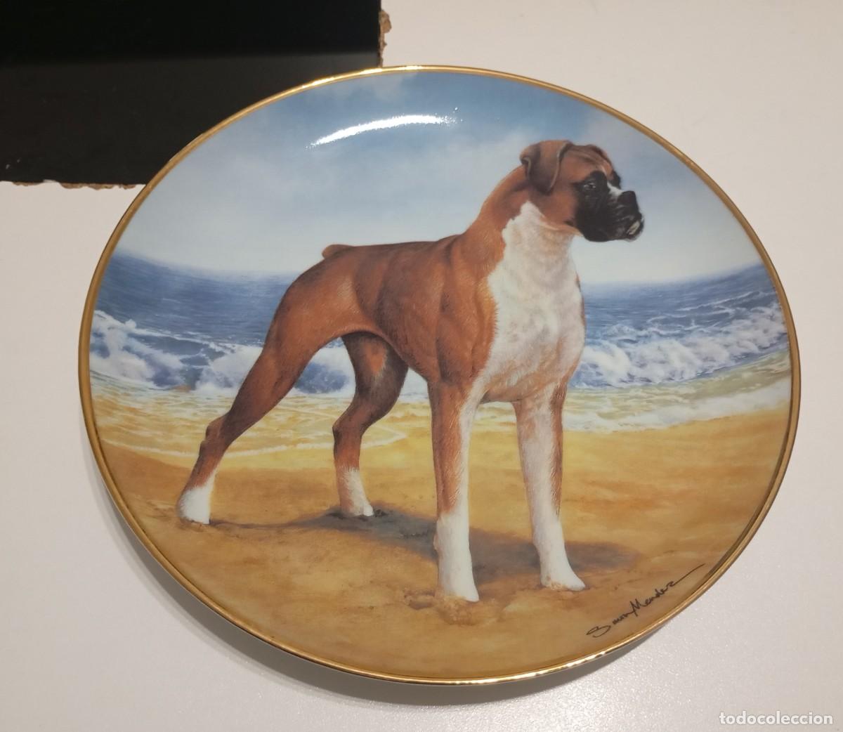 Vintage: PLATO DE PORCELANA COLLECIONABLE MARCA DANBURY MINT, TITULADO &rdquo;ON THE BEACH&rdquo;,DISE&Ntilde;ADO Y FIRMADO