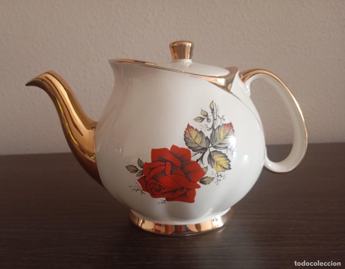 Vintage: HERMOSA TETERA DE PORCELANA, GIBSONS, VINTAGE DE LOS A&Ntilde;OS 50-60, STAFFORDSHIRE, INGLATERRA