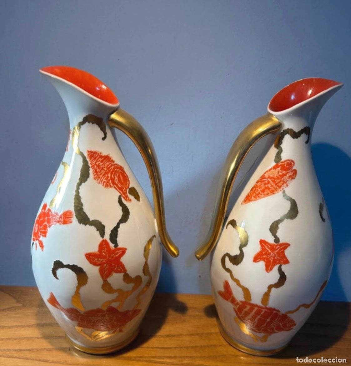 Vintage: 2 jarrones porcelana Hispania - Foto 4