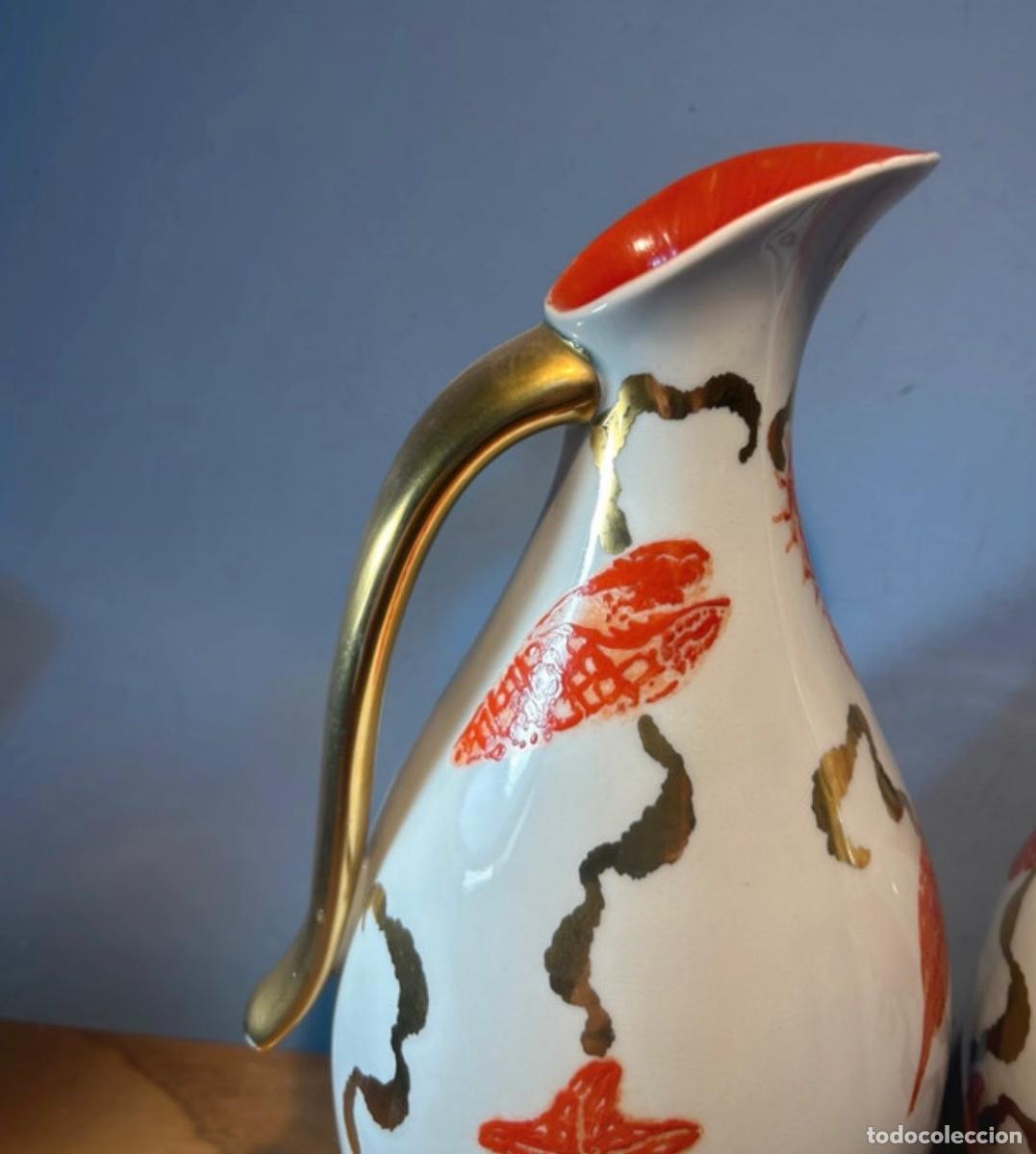 Vintage: 2 jarrones porcelana Hispania - Foto 5