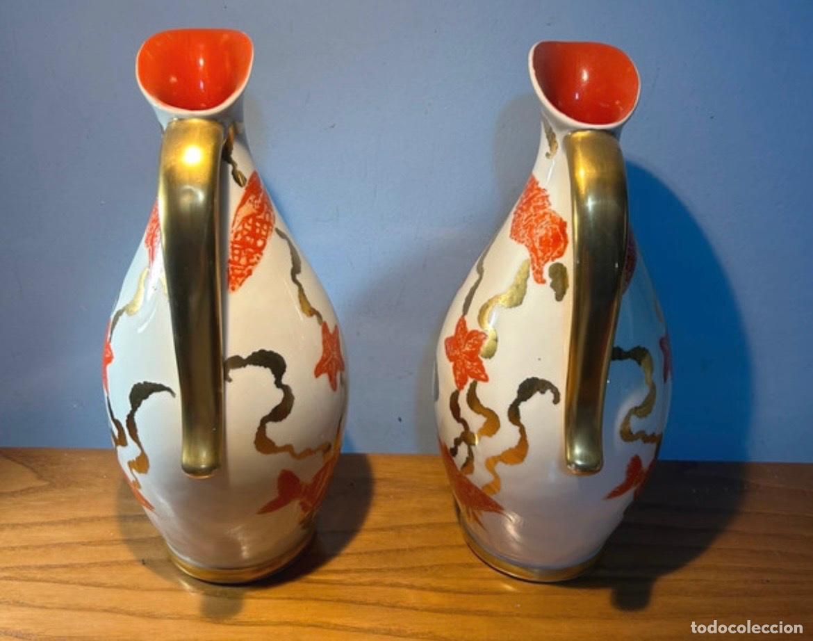Vintage: 2 jarrones porcelana Hispania - Foto 7