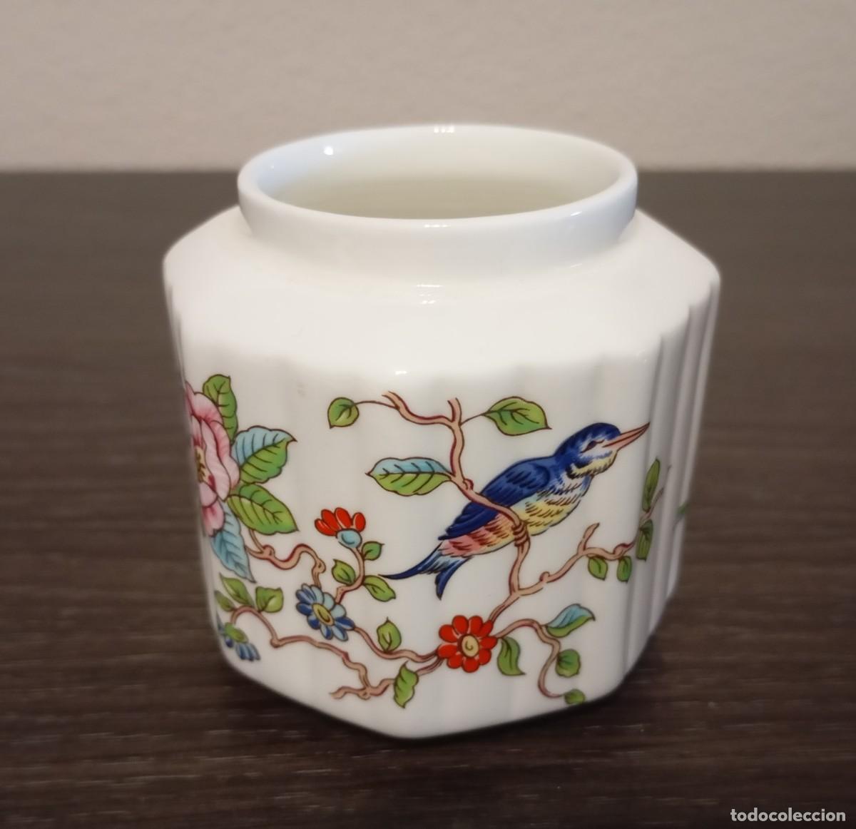 Vintage: PRECIOSO TARRO DE ALMACENAMIENTO DE PORCELANA FINA AYNSLEY, PATR&Oacute;N PEMBROKE, VINTAGE DE LOS A&Ntilde;OS 80