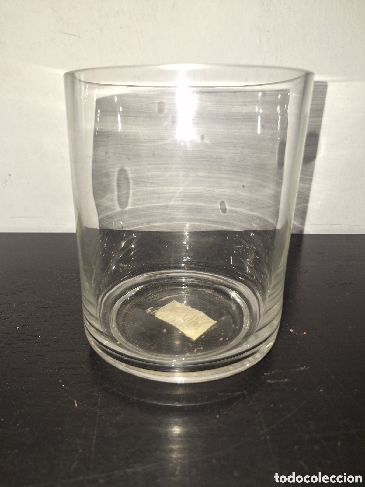 Vintage: Jarron de cristal 13cm de diametro