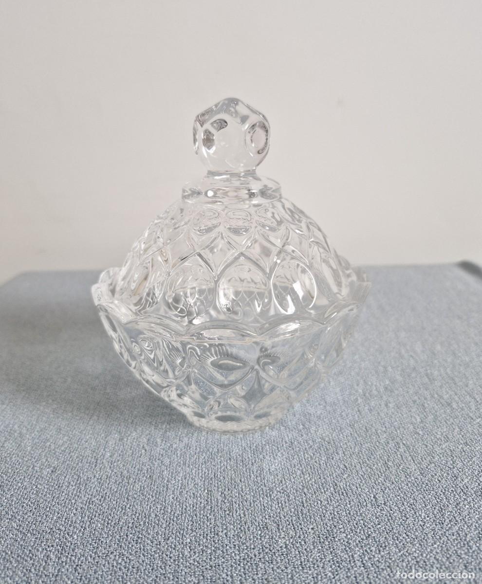 Vintage: BOMBONERA /AZUCARERO DE CRISTAL LABRADO