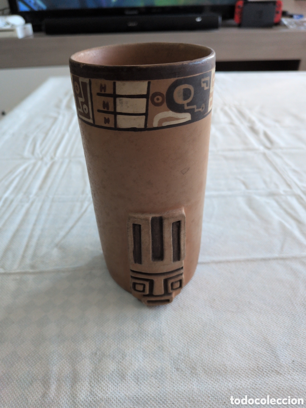 Vintage: Jarra o taza de cer&aacute;mica Azteca. Vintage