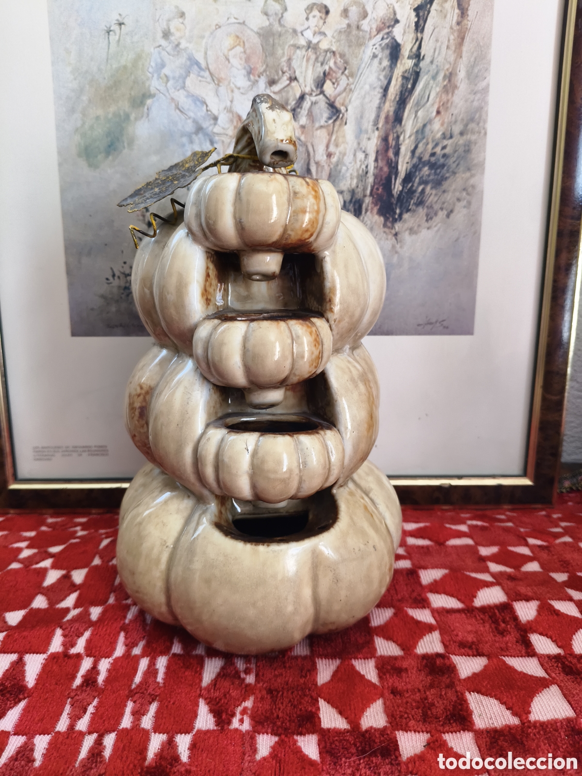 Vintage: ORIGINA CALABAZA CASCADA DE AGUA EN PORCELANA CHINA FILTRO DE AGUA WuLou feng shui