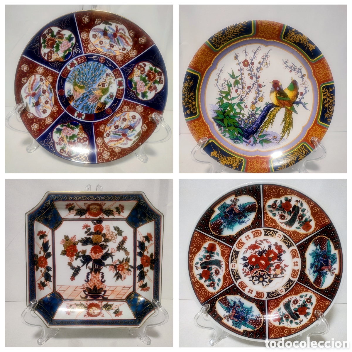 Vintage: 4 Platos chinos dinast&iacute;a quing