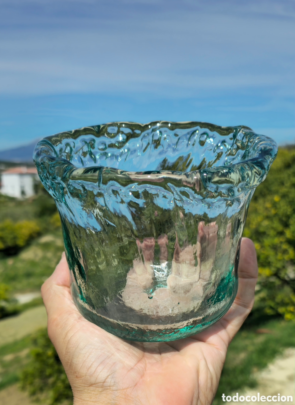 Vintage: Portavela artesanal reciclado