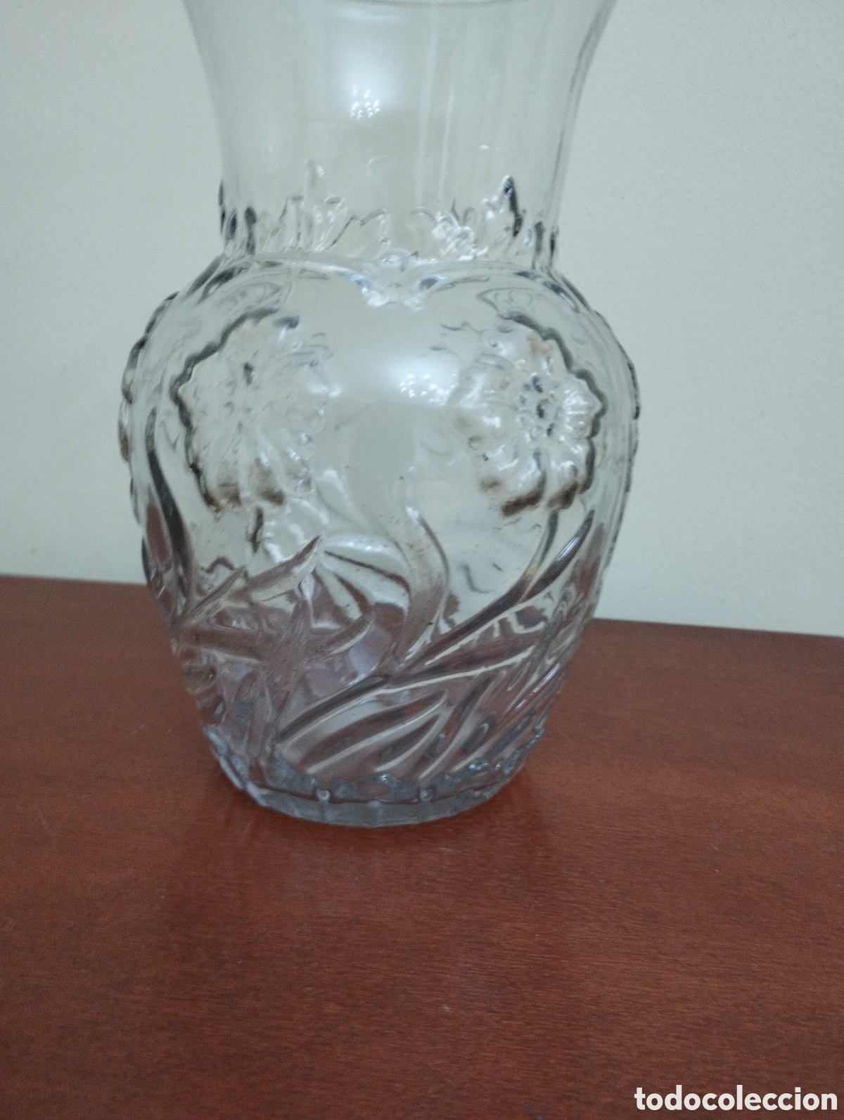 Vintage: Antiguo jarr&oacute;n de cristal tallado - Foto 2
