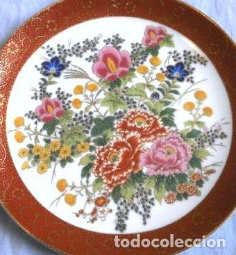 Vintage: PLATO decoraci&oacute;n CERAMICA esmaltado - Motivo: flores - Tama&ntilde;o 16 cm di&aacute;metro - 189 gramos