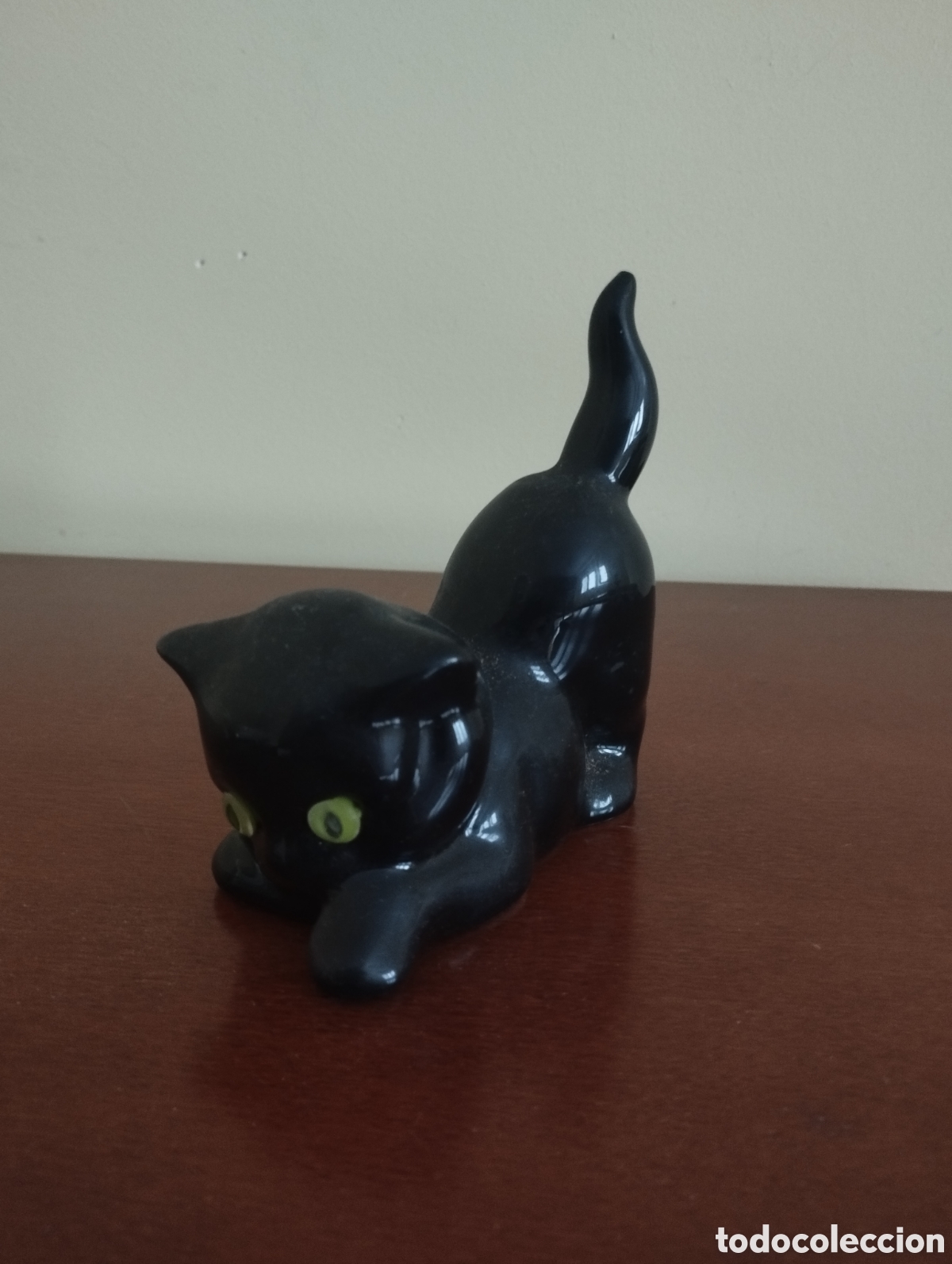 Vintage: Figura gato de cer&aacute;mica vintage