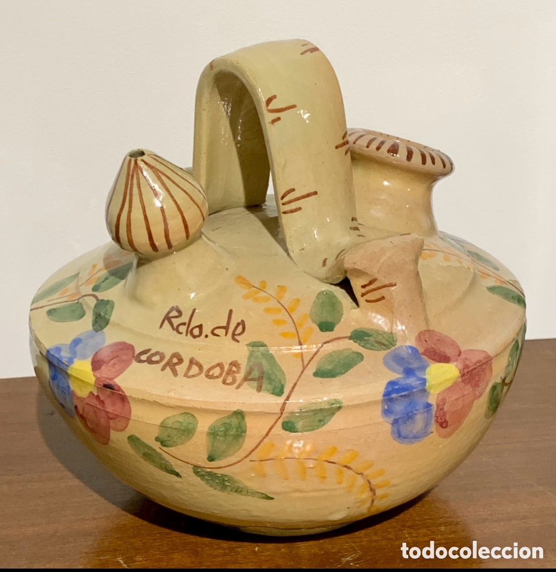 Vintage: Botijo. Cer&aacute;mica. Recuerdo de C&oacute;rdoba. A&ntilde;os 90.